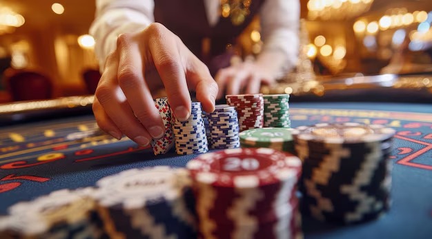 yoktogel app showing live Liga 1 match, live dealer table, and account settings screens